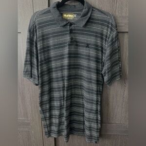 Like New Mens Hurley Striped Polo Shirt